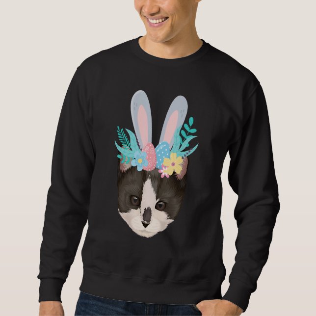 Sudadera Chicas de gatos conejitos de Pascua de Navidad (Anverso)