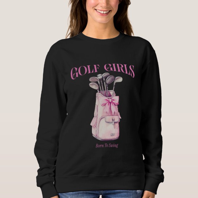 Sudadera Chicas De Golf Nacidos En Swing (Anverso)