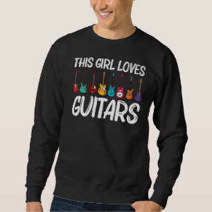 Sudadera Chicas de guitarra niños guitarrista instrumento m
