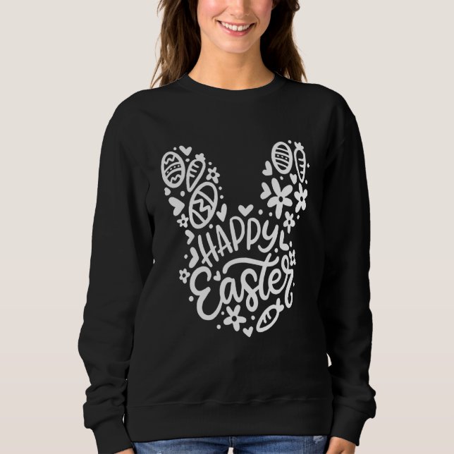 Sudadera Chicas de Happy Easter Bunny Rabbit Cute Easter Bo (Anverso)