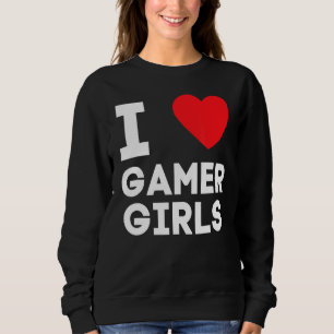 Sudadera Chicas de Juego de Corazón Amo Chicas de Gamer