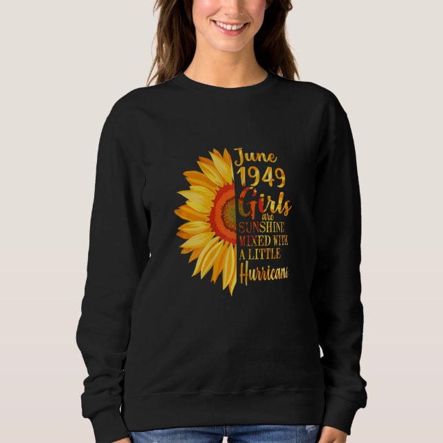 Sudadera Chicas de junio de 1949 73º cumpleaños 73 años Ol (Anverso)