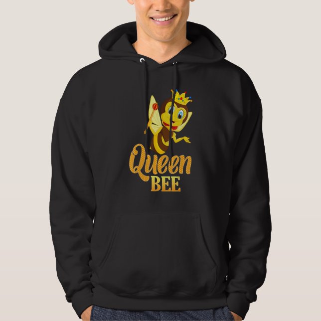 Sudadera Chicas de la Corona de Abejas Reina Bebida (Anverso)