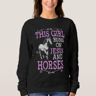 Sudadera Chicas de la equitación montando caballo