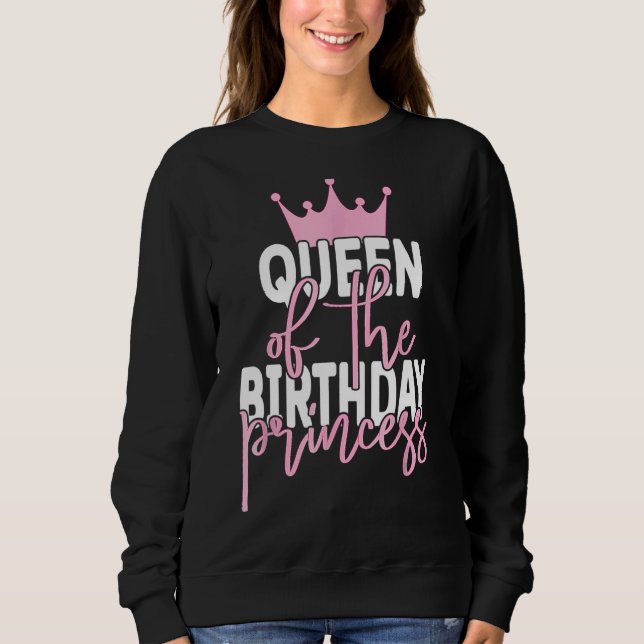 Sudadera Chicas De La Princesa De Cumpleaños Fiesta De Bday (Anverso)