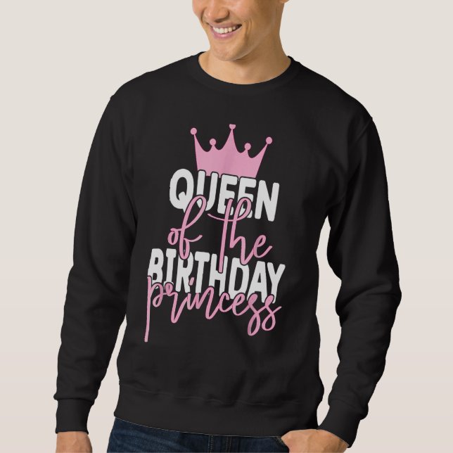 Sudadera Chicas De La Princesa De Cumpleaños Fiesta De Bday (Anverso)