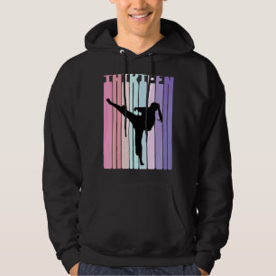 Sudadera Chicas de la Retro Taekwondo Karate de 13 años par
