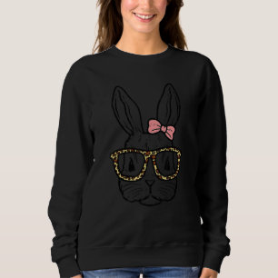 Sudadera Chicas de leopardo de conejo con conejo lindo vist