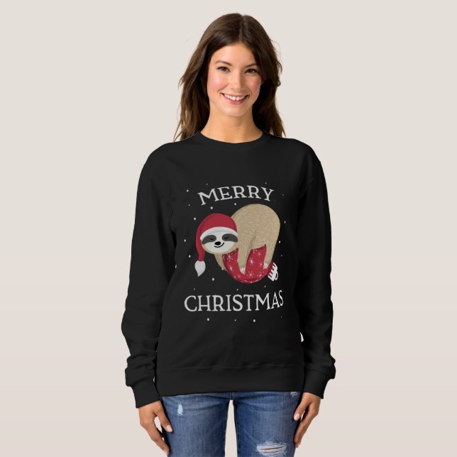 Sudadera Chicas de Nochebuena y divertida eslovaca (Anverso completo)