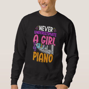 Sudadera Chicas de Piano Jugador Colorido Notas musicales P