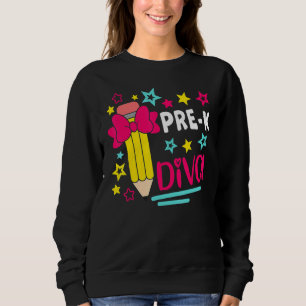 Sudadera Chicas de pre K Diva encabezan Bow Star Student & 