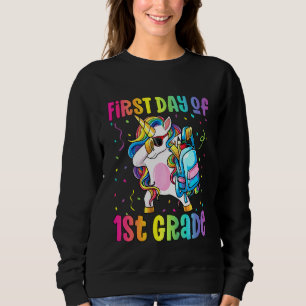 Sudadera Chicas de primer grado Dabbing Unicorn