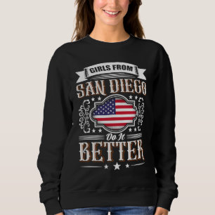 Sudadera Chicas de SAN DIEGO lo hacen mejor bandera de EE.