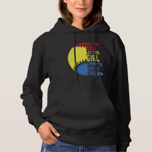 Sudadera Chicas de sóftbol dejan que esta chica les muestre
