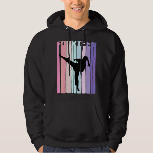 Sudadera Chicas del catorce cumpleaños Retro Taekwondo Kara