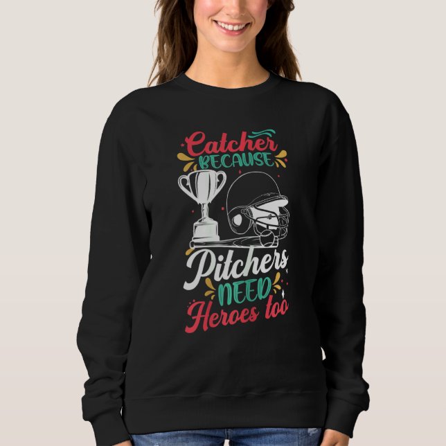 Sudadera Chicas del Softball Catcher mujeres Softb (Anverso)