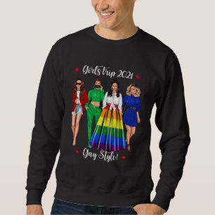 Sudadera Chicas divertidas viaje de vacaciones LGBTQ mujer