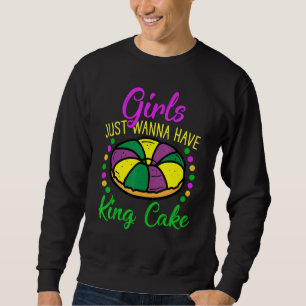 Sudadera Chicas divertidos de la celebración del Mardi Gras