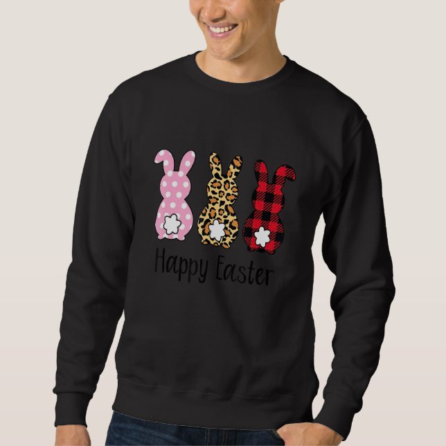 Sudadera Chicas dominicales de Easter Leopard Bunny Rabbit  (Anverso)