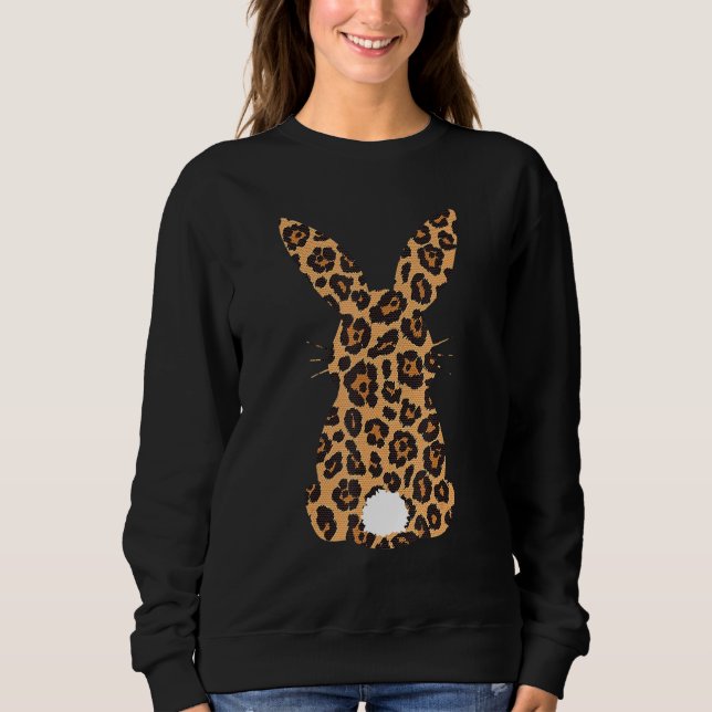 Sudadera Chicas dominicales de Easter Leopard Bunny Rabbit  (Anverso)