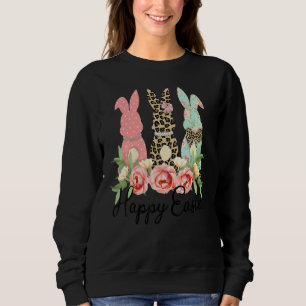 Sudadera Chicas dominicales de Easter Leopard Bunny Rabbit 