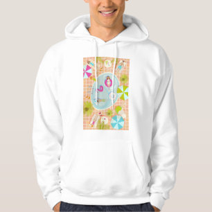 Sudadera Chicas en bikini y chicos jugando juego de piscina