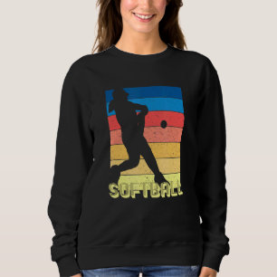 Sudadera Chicas Fastpitch Player 70s 80s Mujeres estilo ret