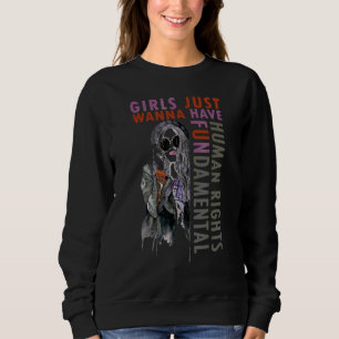 Sudadera Chicas Feministas Solo Quieren Tener Derechos Huma