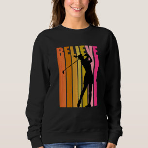 Sudadera Chicas Golf Silhouette Golfing Golf Coach Naranja