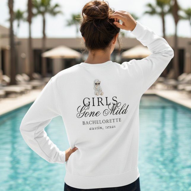 Sudadera Chicas Moderadas Oso Spa Despedida de Soltera (Not every bachelorette party needs to be wild—and that’s exactly the vibe of Girls Gone Mild!)