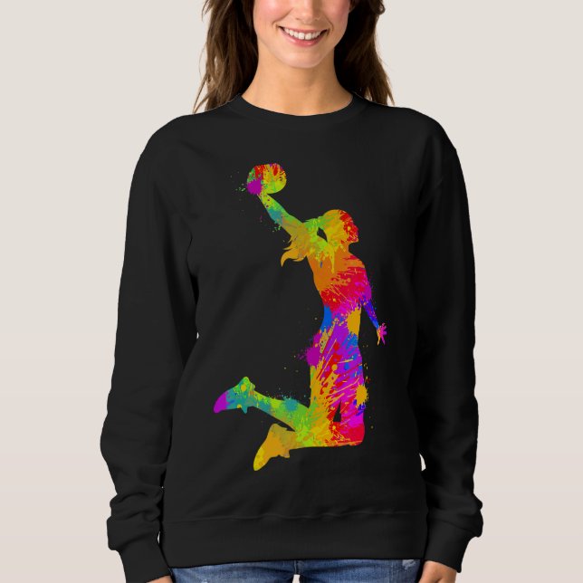 Sudadera Chicas mujeres Chicas de baloncesto (Anverso)