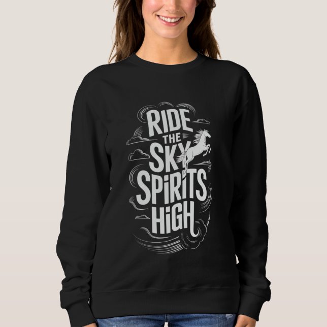 Sudadera Chicas Mujeres Equitación A Caballo  1 (Anverso)