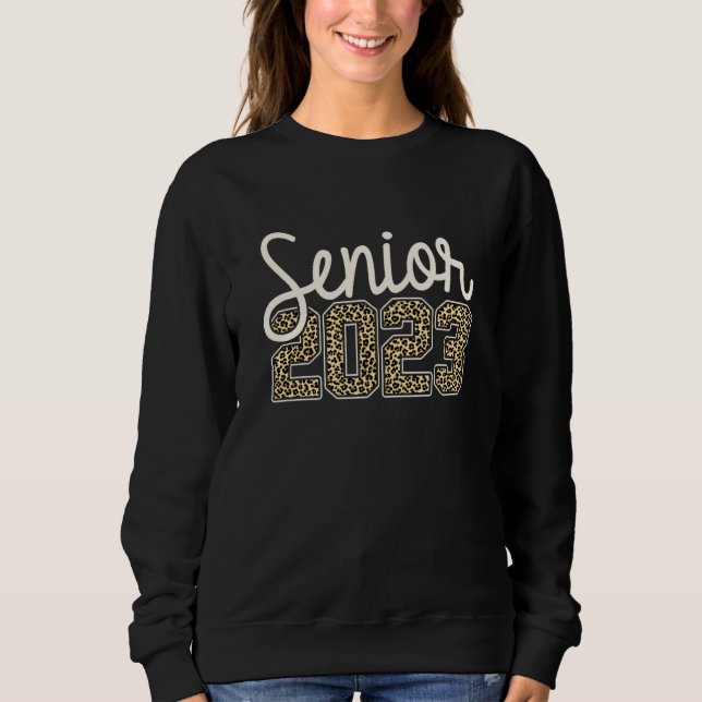 Sudadera Chicas Mujeres Estampado Leopardo Senior 2023 (Anverso)