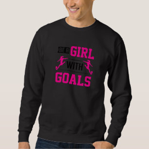 Sudadera Chicas Pateando Balones De Fútbol Chica Con Metas