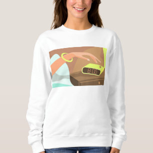Sudadera Chicas presionando con la mano el botón de sondeo
