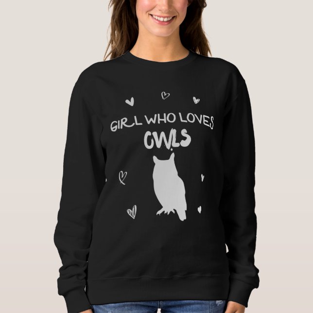 Sudadera Chicas Que Aman Búhos Búho Cuernudo (Anverso)