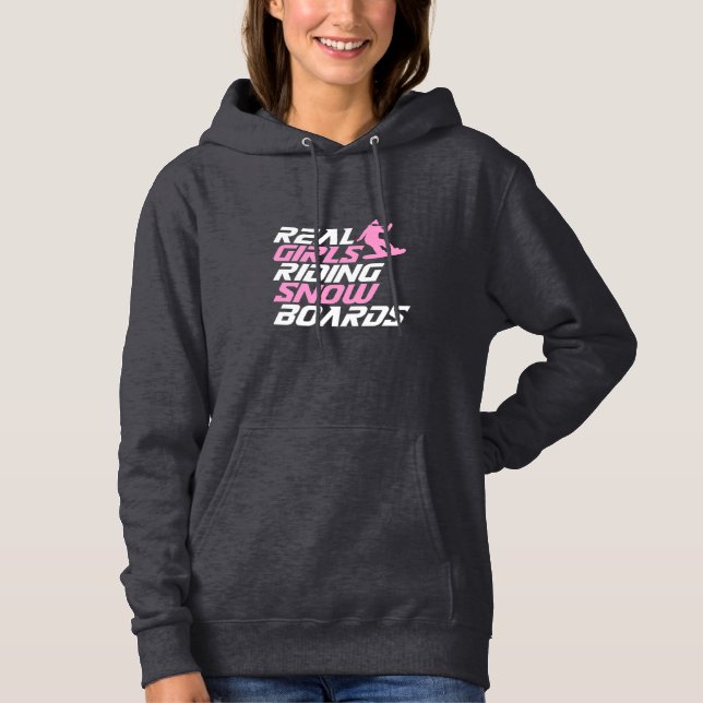 Sudadera Chicas reales montando tablas de nieve (Anverso)