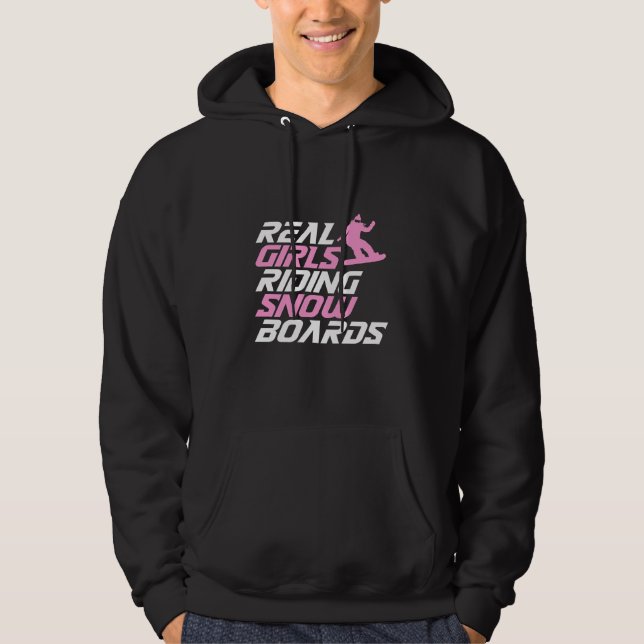 Sudadera Chicas reales montando tablas de nieve (Anverso)