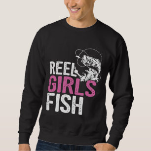 Sudadera Chicas Reel Pescador Pescador De Bass Pescador Mom