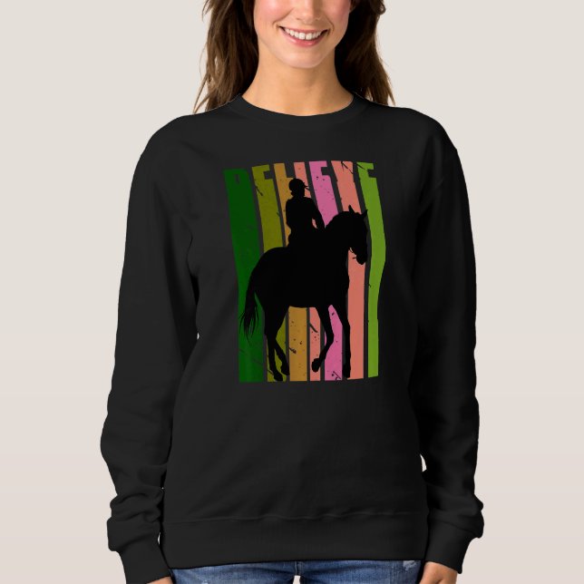 Sudadera Chicas Retro Naranja equitación equitación equitac (Anverso)