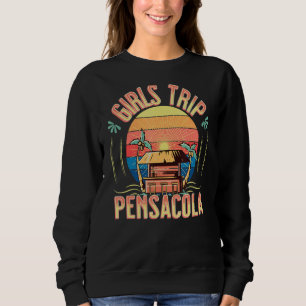 Sudadera Chicas Retro Pensacola Viaje Verano Florida Beach 