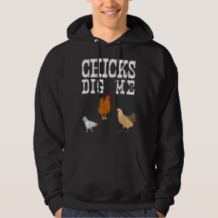 Sudadera Chicas ricas en chicles para granjeros de pollo 
