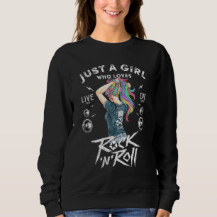 Sudadera Chicas Rock And Roll Music Graphic Novedad Tee & C