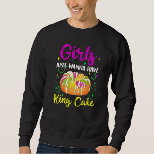 Sudadera Chicas solo quieren tener a King Cake Happy Mardi