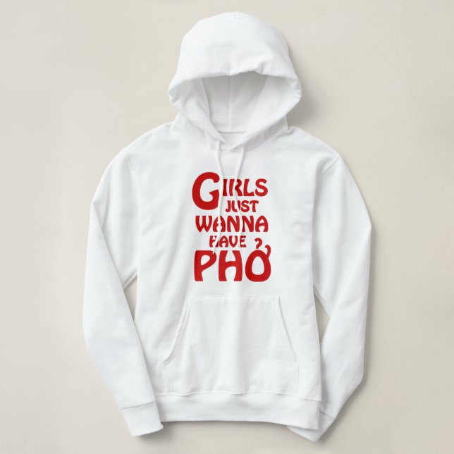 Sudadera Chicas Solo Quieren Tener Phở (Diseño del anverso)