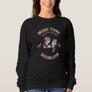 Sudadera Chicas Unicornio Cute de Muay Thai Lucha Mma Boxe