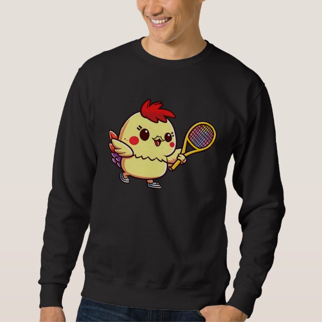 Sudadera Chick Playing Tennis Tennis Easter (Anverso)