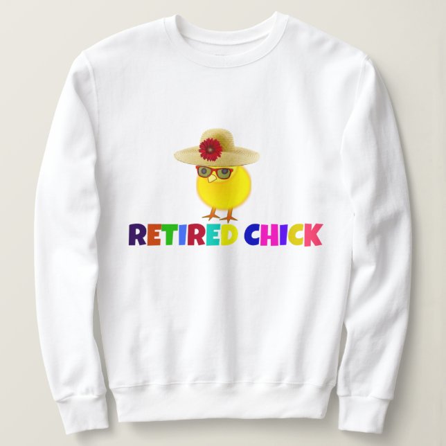 Sudadera Chick retirado, diseño colorido (Anverso del diseño)