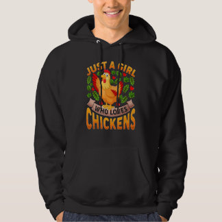 Sudadera Chicken Bird  Just A Girl Who Loves Chickens