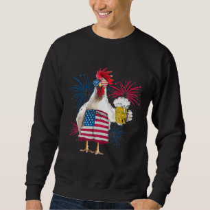 Sudadera Chicken Cheer Beer American Flag